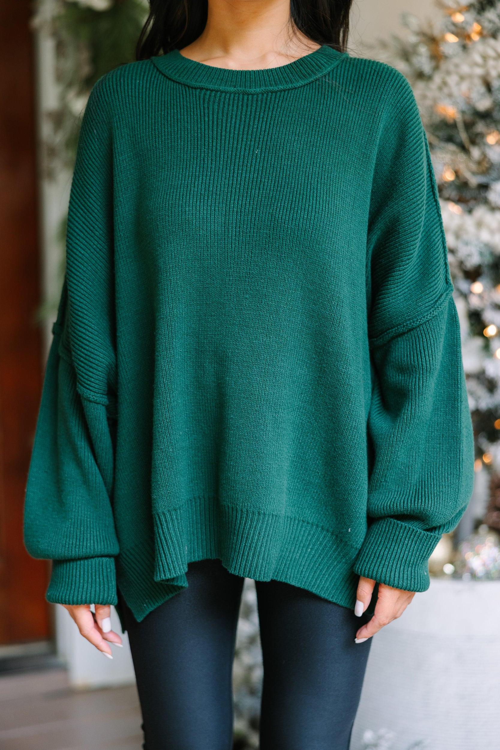 Give You Joy Emerald Green Dolman Sweater Female Product Image