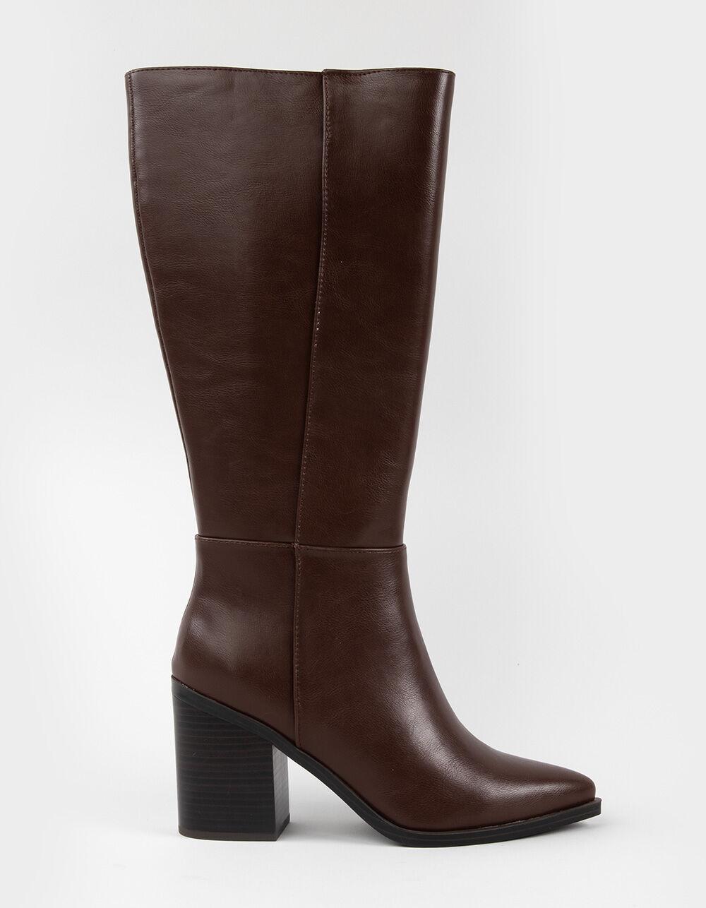 SODA Vapor Womens Knee High Boots - CHOCOLATE Product Image