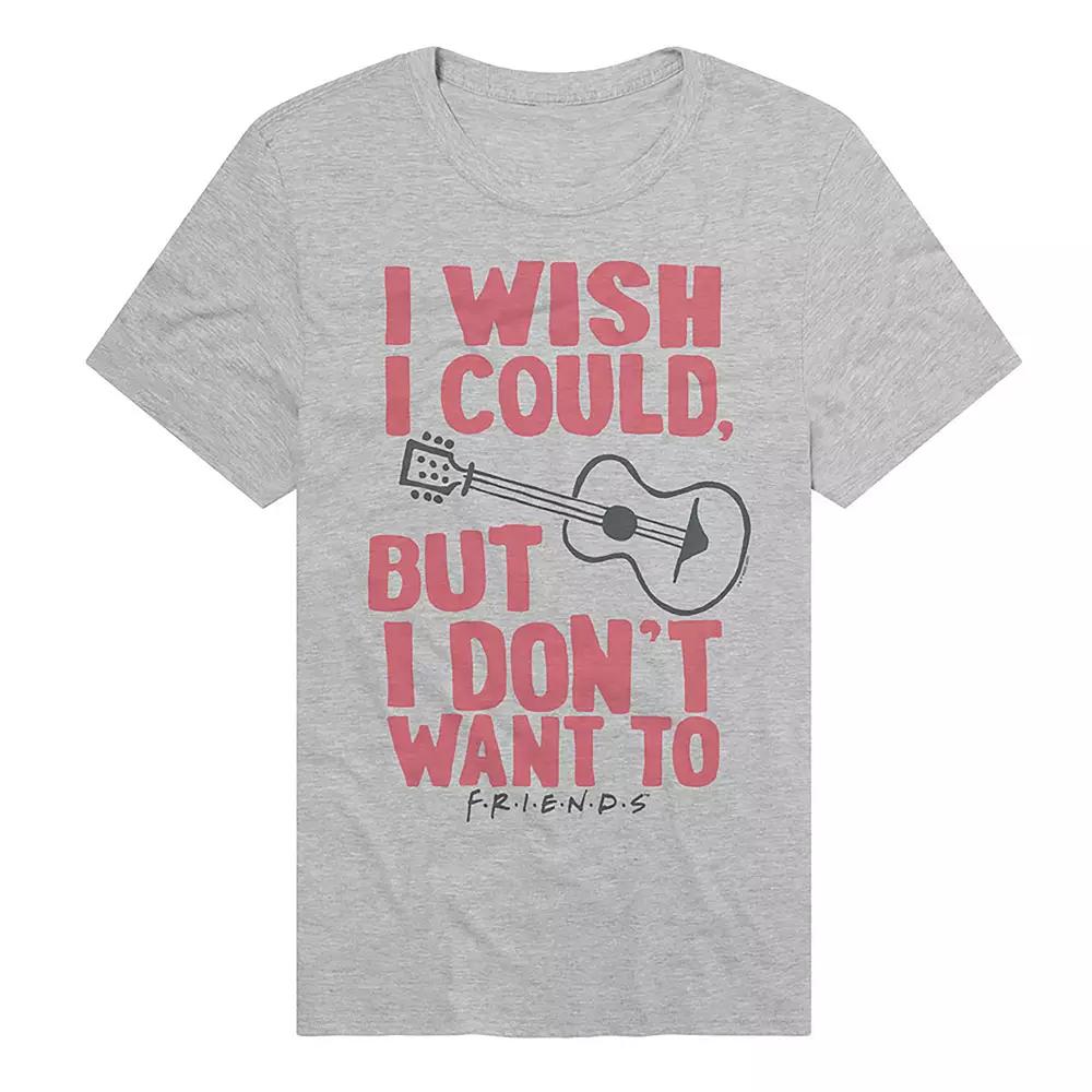 Men's Friends Phoebe Buffay I Wish I Could, But I Don't Want To Graphic Tee, Size: Medium, Athletic Grey Product Image