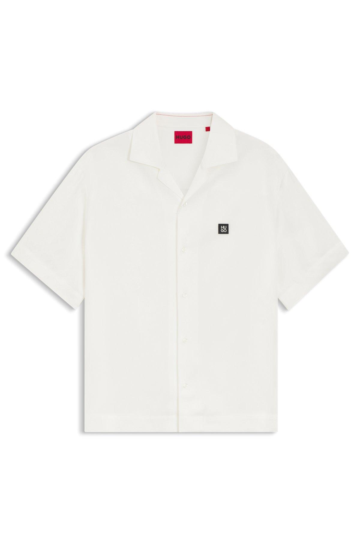 Oversize-fit shirt with stacked logo Product Image