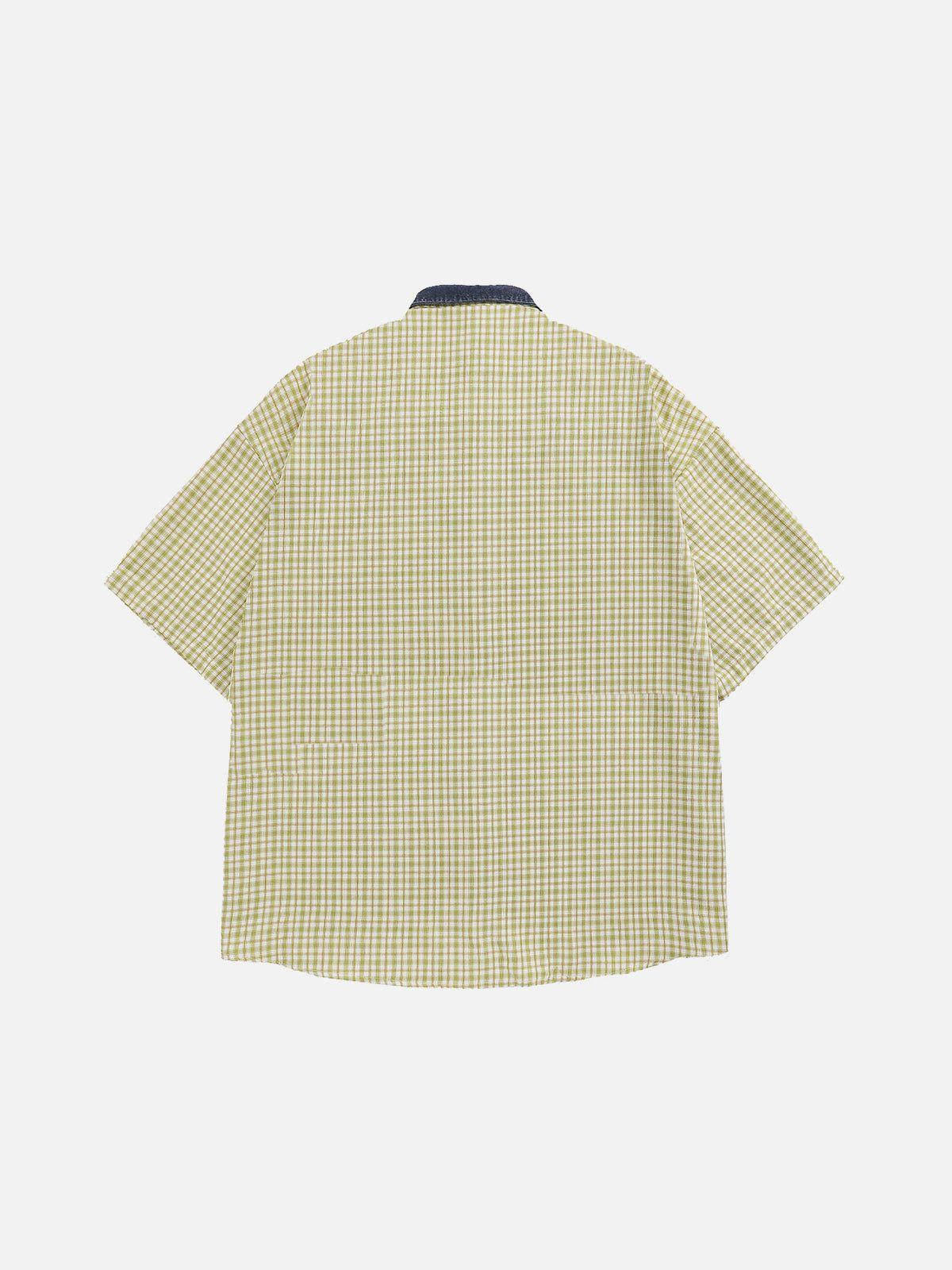 Aelfric Eden Plaid Embroidery Shirt Product Image