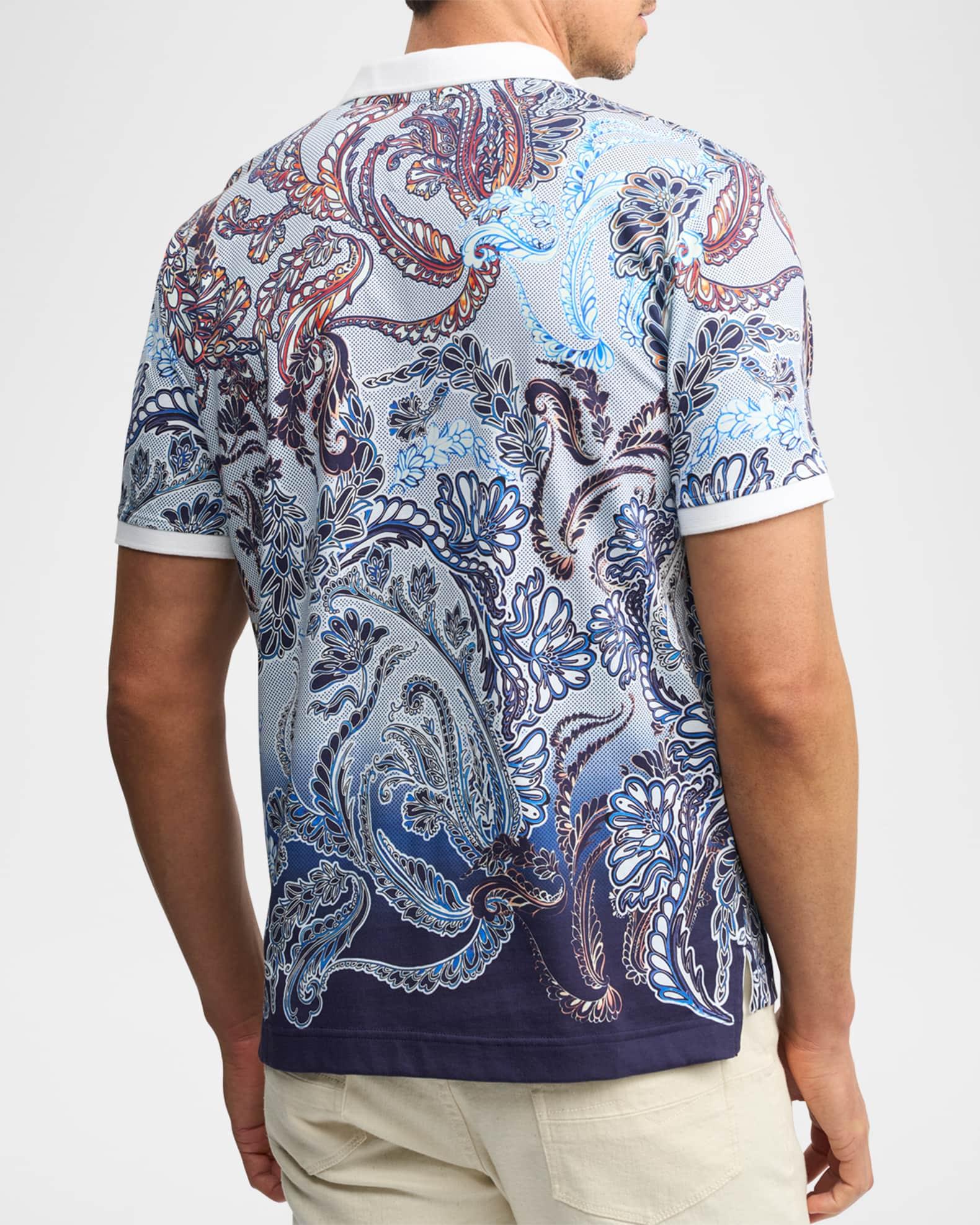 Mens Oslo Paisley Knit Polo Shirt Product Image