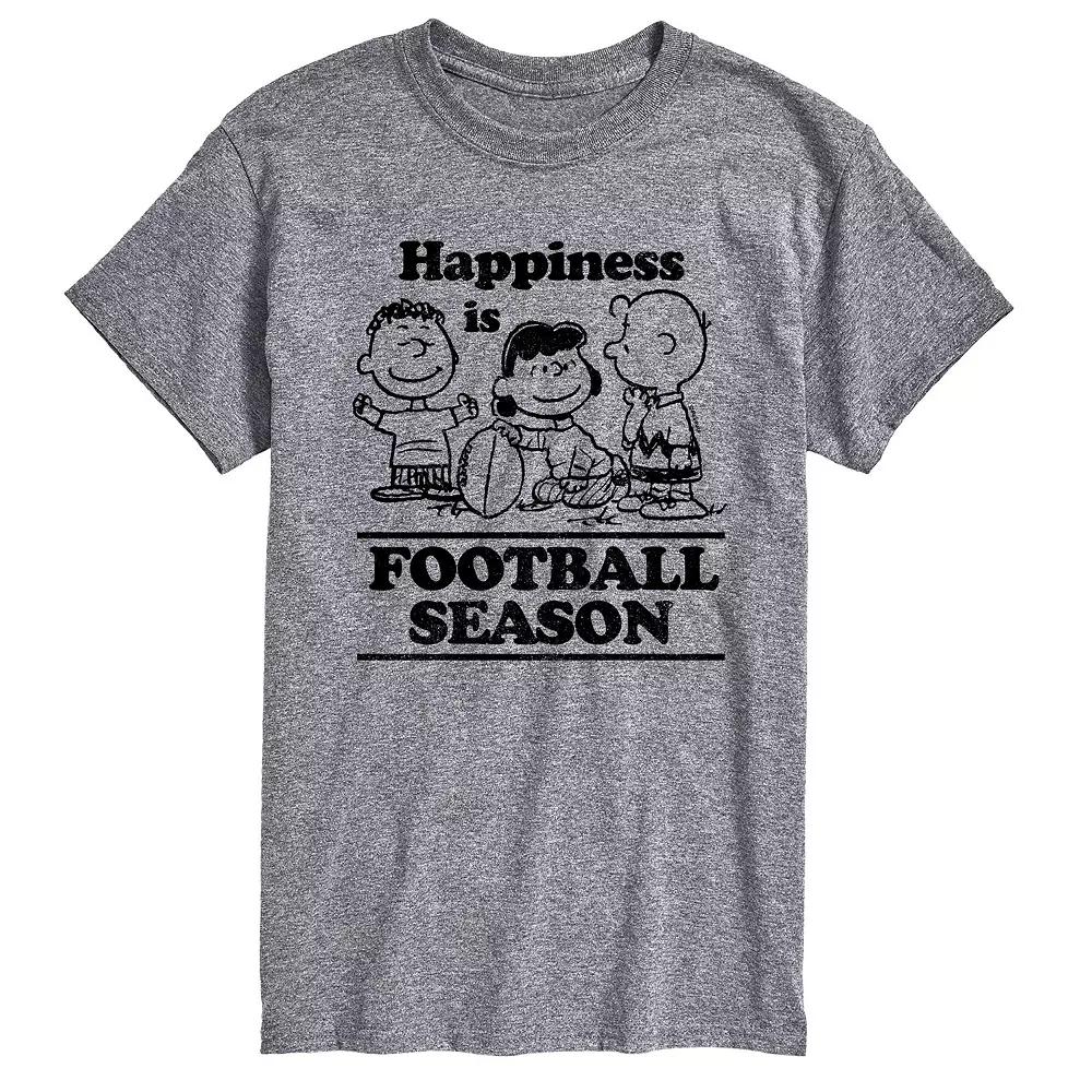 Men's Peanuts Happiness Is Football Season Tee,  Product Image