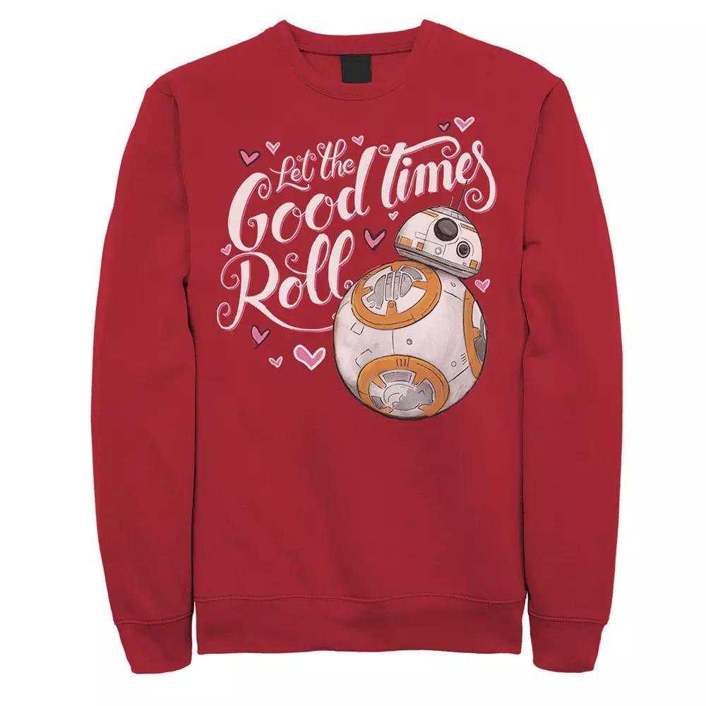 Men's Star Wars Valentines Good Times Roll Hearts Graphic Fleece Pullover,  Product Image