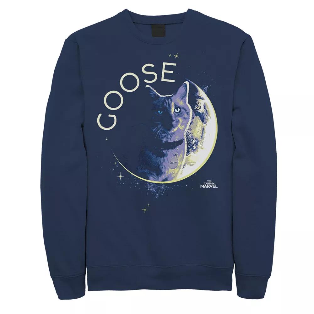 Men's Marvel Captain Marvel Goose Space Planet Portrait Sweatshirt,  Product Image
