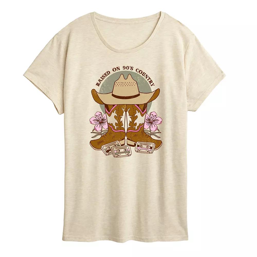 Women's Raised On 90's Country Graphic Tee,  Product Image