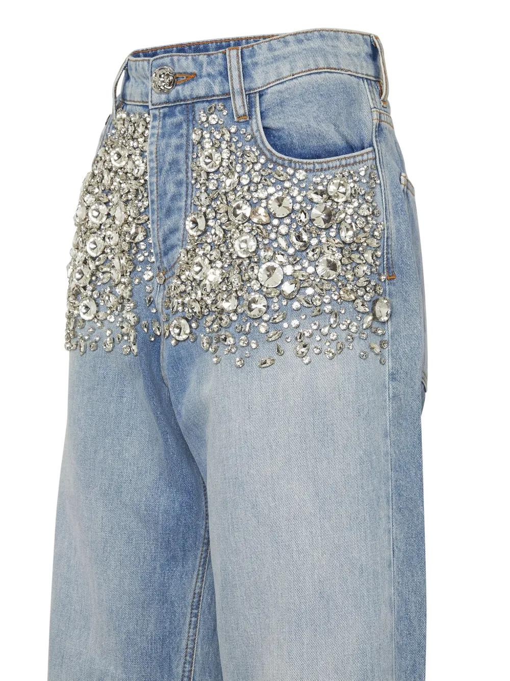 crystal-embellished jeans Product Image