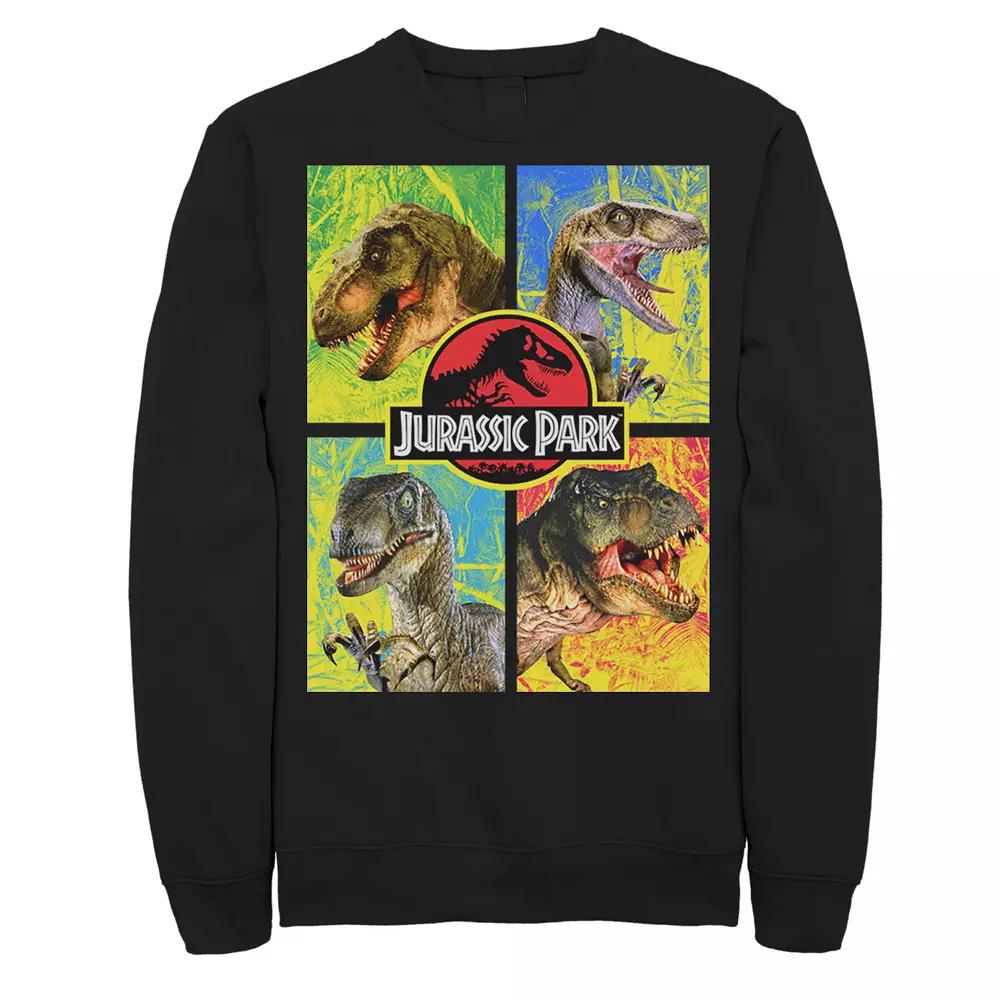 Men's Jurassic Park Four Different Dinosaur Faces Sweatshirt,  Product Image