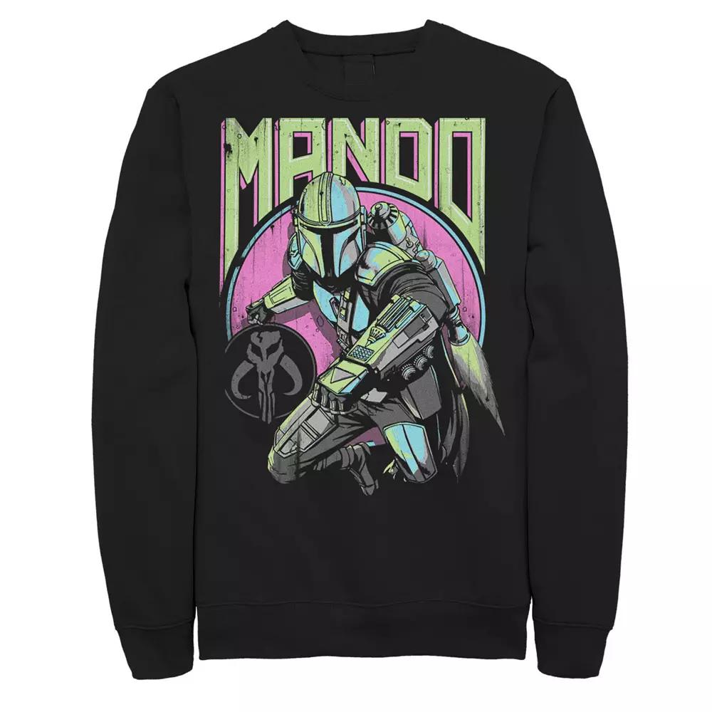 Men's Star Wars: The Mandalorian Mando New Wave and Icon Sweatshirt,  Product Image