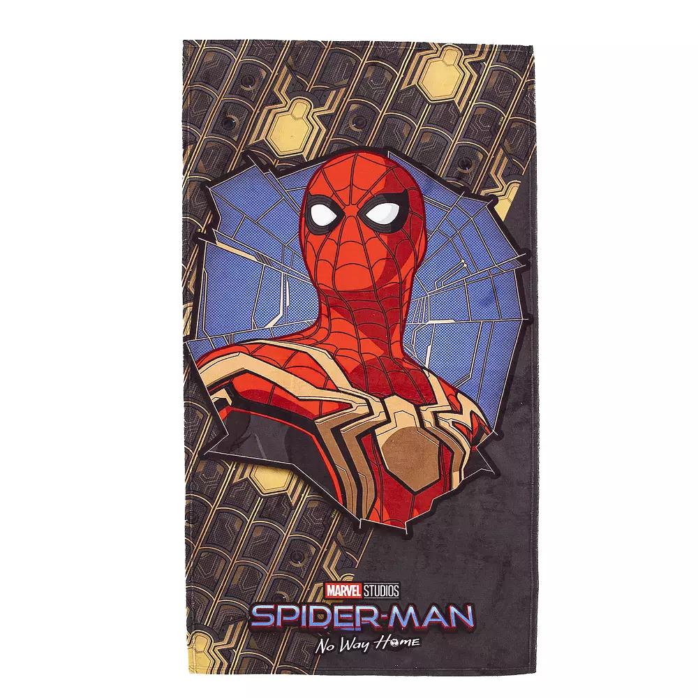 Kids' Spider-Man Gold Spiders Beach Towel, Red Product Image