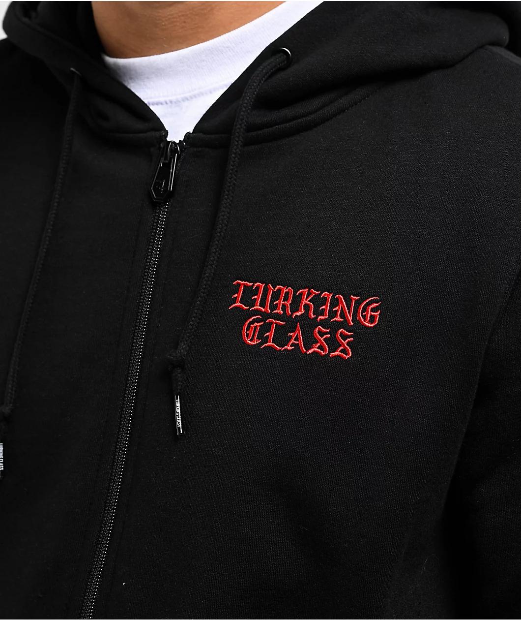 Lurking Class by Sketchy Tank Moons Black Zip Hoodie Product Image