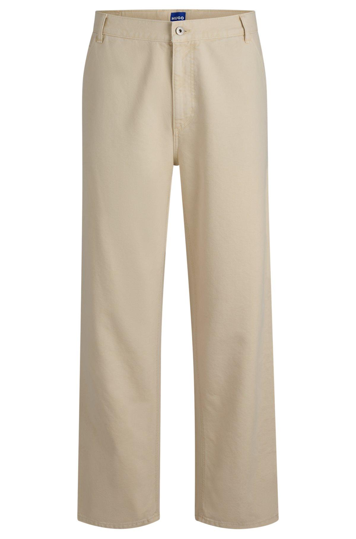 Baggy-fit trousers in cotton canvas Product Image