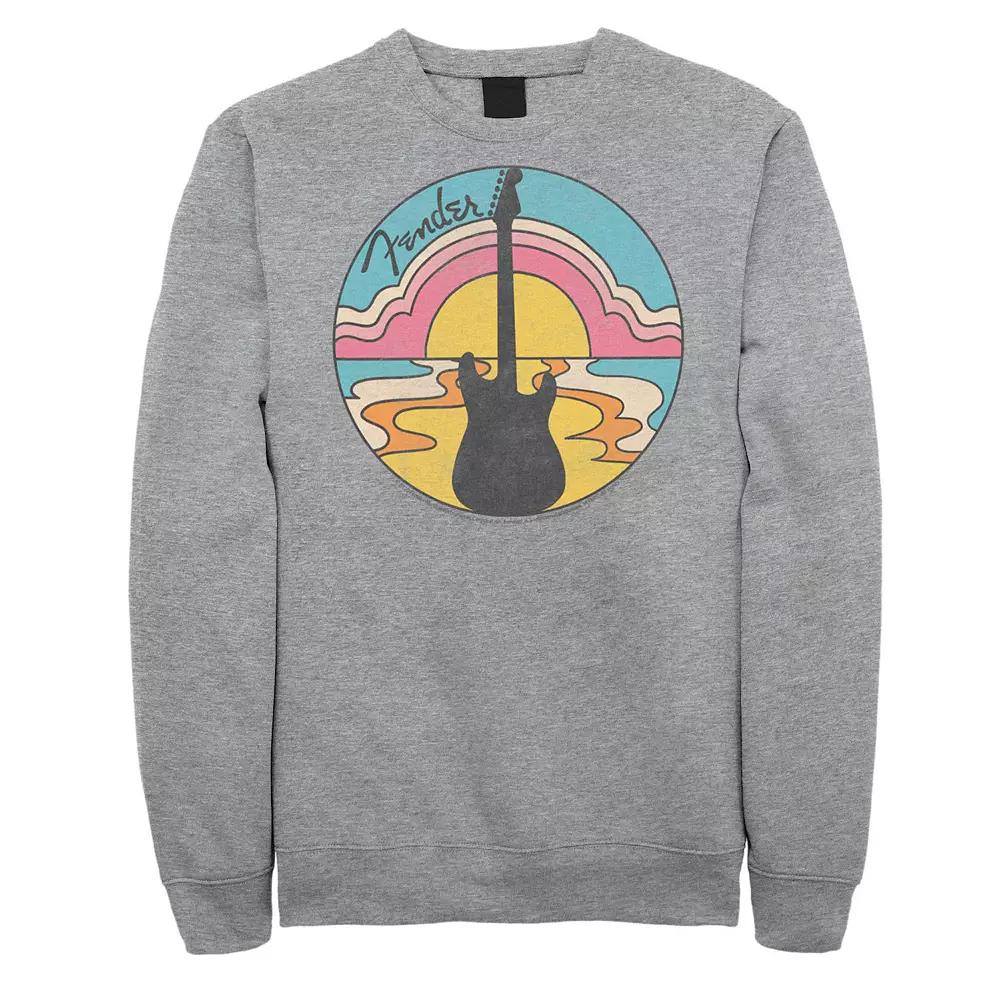 Big & Tall Fender 60s Groovy Guitar Sunset Graphic Fleece Pullover, Men's,  Product Image