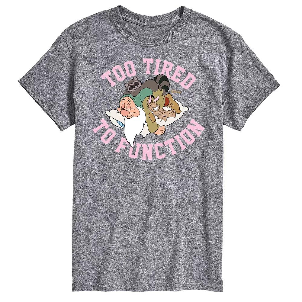 Disney Princess Big & Tall Too Tired To Function Graphic Tee, Men's,  Product Image