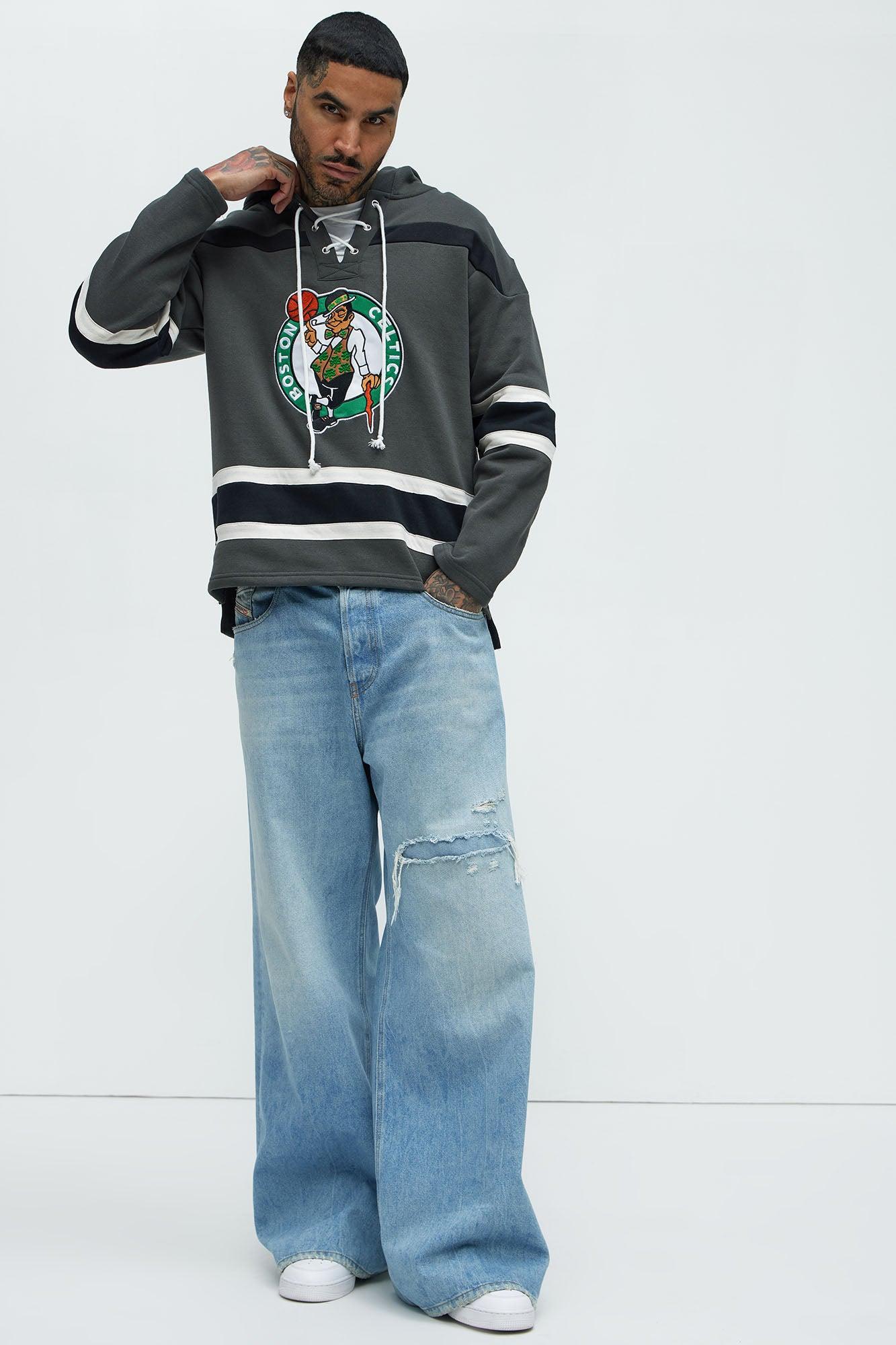 Celtics Body Check Hoodie - Grey Male Product Image