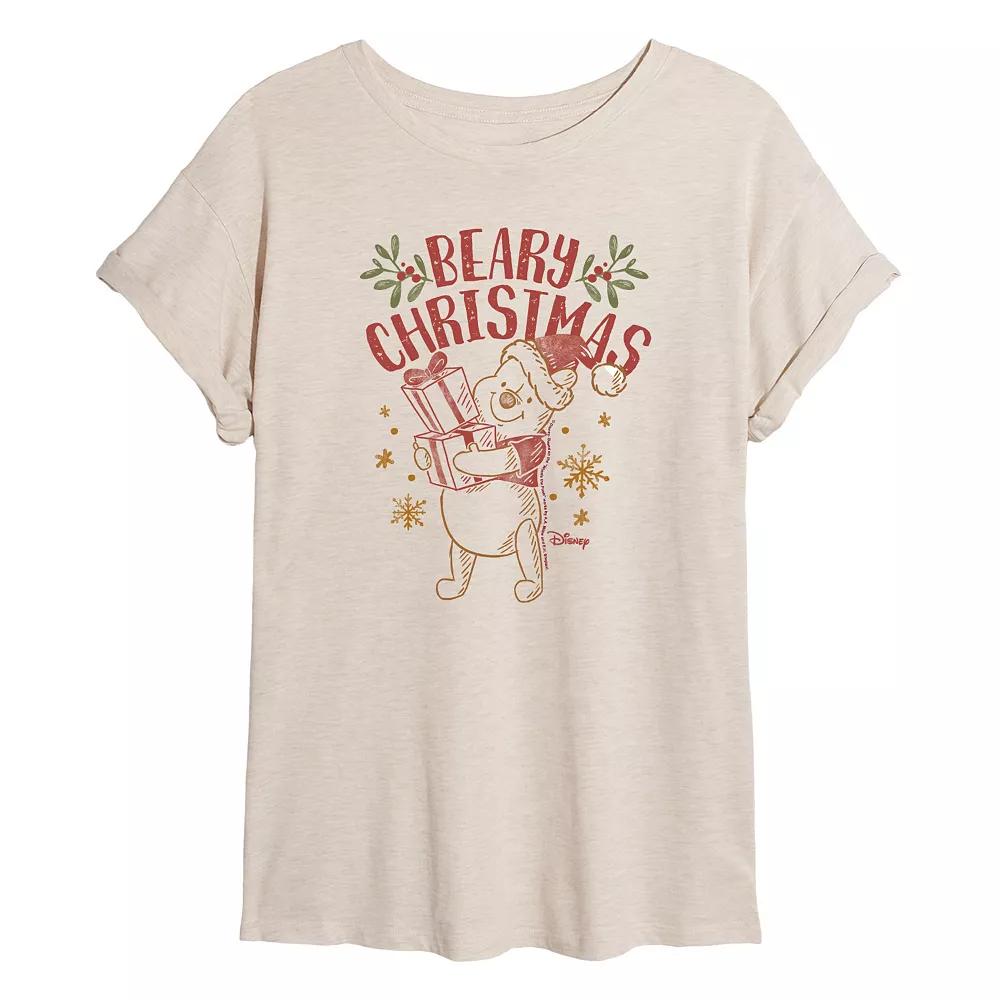 Disney's Winnie The Pooh Women's Beary Christmas Tee,  Product Image