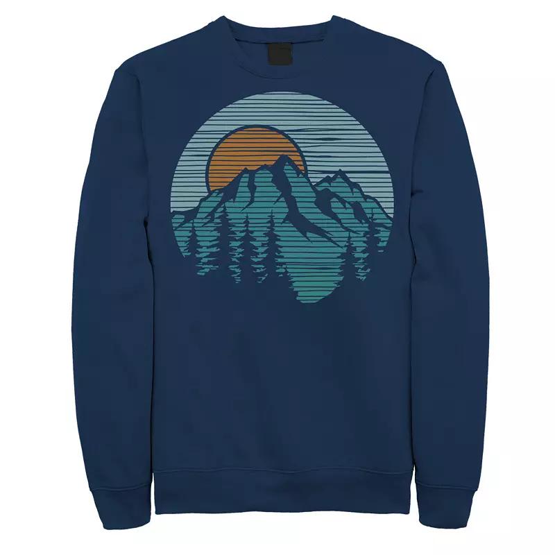 Men's Mountain Line Art Circle Logo Sweatshirt,  Product Image