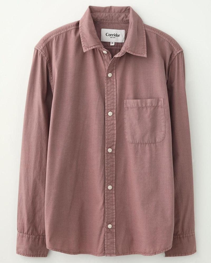 Washed Poplin LS - Purple Product Image