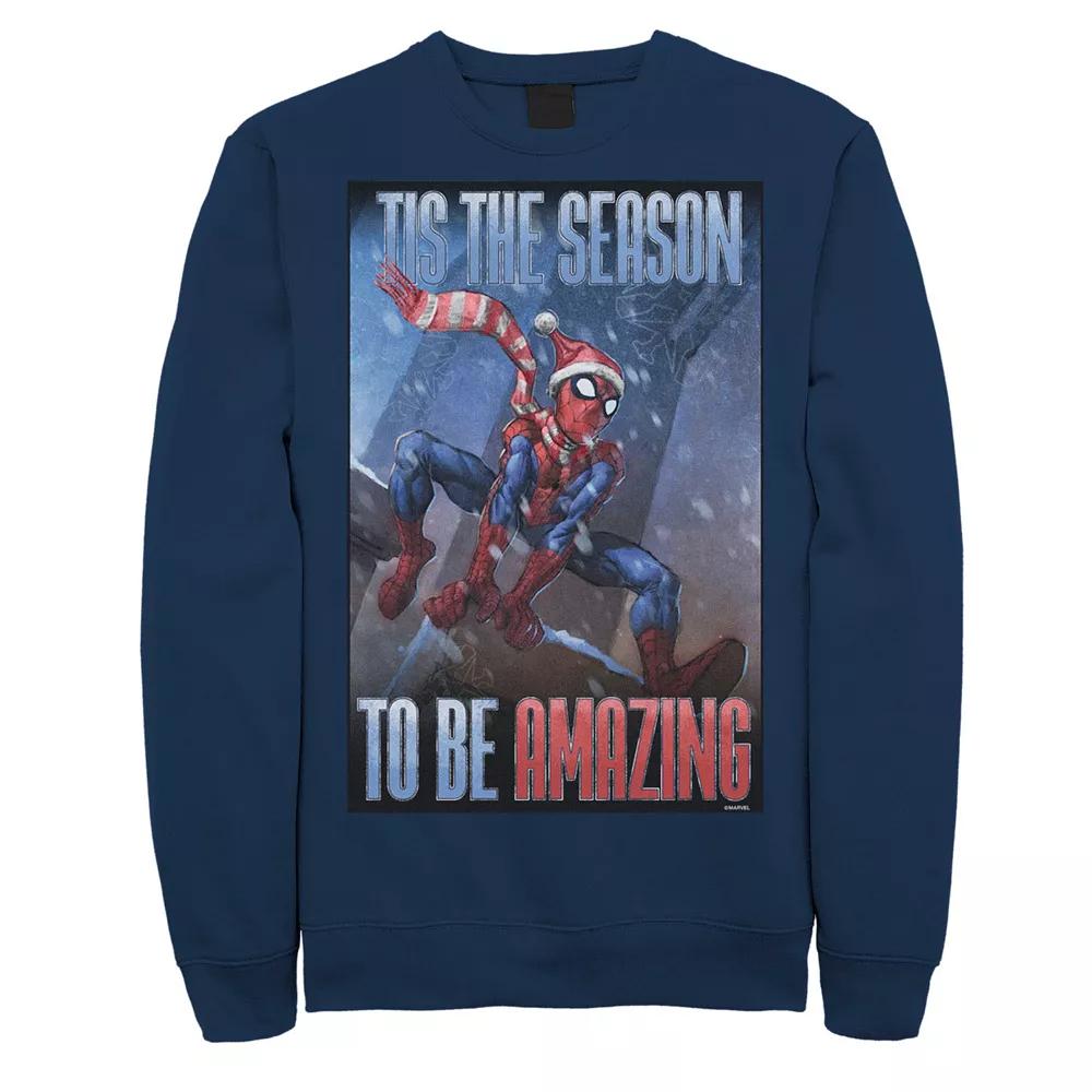 Men's Marvel Spider-Man 'Tis The Season To Be Amazing Sweatshirt,  Product Image