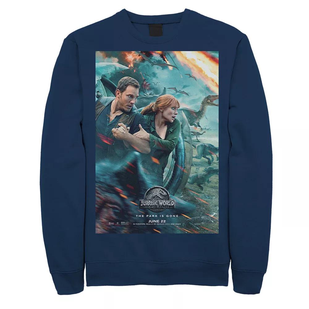 Men's Jurassic World Two Owen Claire Movie Poster Sweatshirt,  Product Image