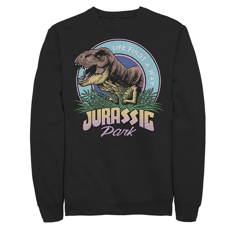 Men's Jurassic Park Life Finds A Way Vibrant Fleece Graphic Pullover,  Product Image