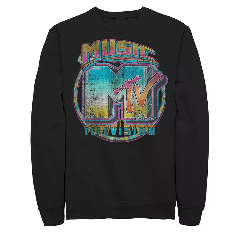 Men's MTV Logo Graffiti Vintage Sweatshirt,  Product Image