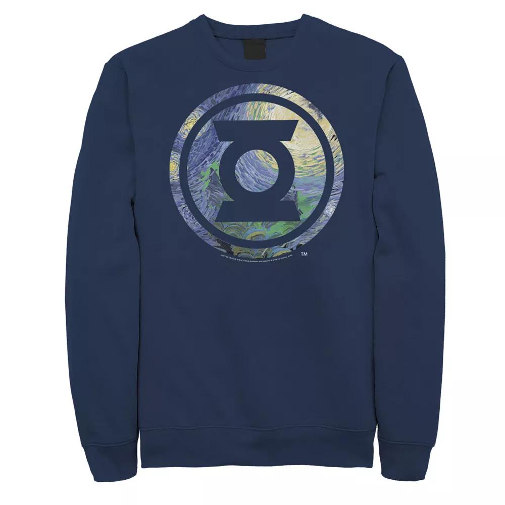 Men's DC Comics Green Lantern Starry Night Logo Fleece Sweatshirt,  Product Image