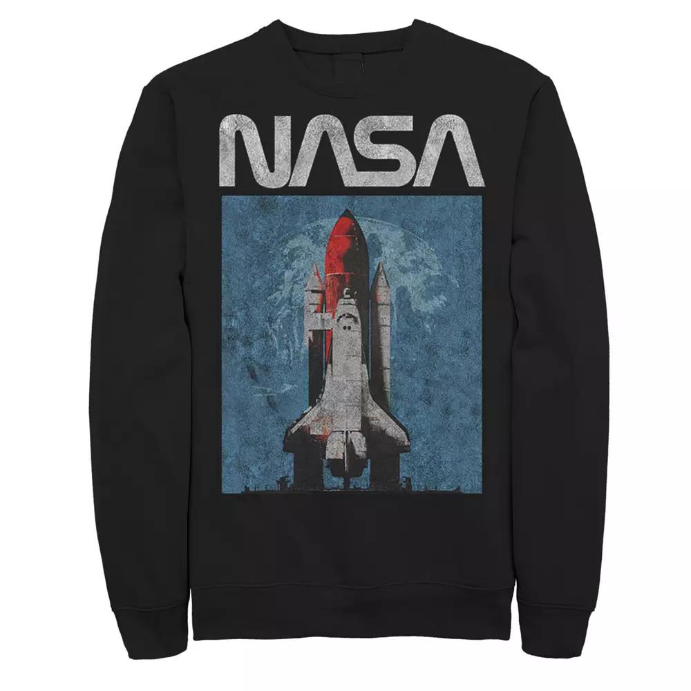 Men's NASA Logo Shuttle Rocket Ship Poster Style Sweatshirt,  Product Image