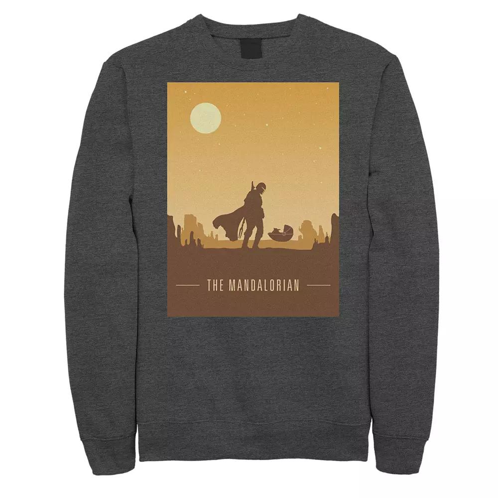 Men's Star Wars The Mandalorian & The Child Silhouette Poster Sweatshirt,  Product Image