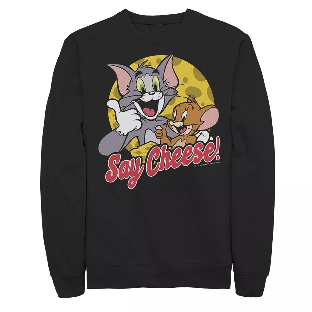 Men's Tom And Jerry Say Cheese Portrait Sweatshirt,  Product Image