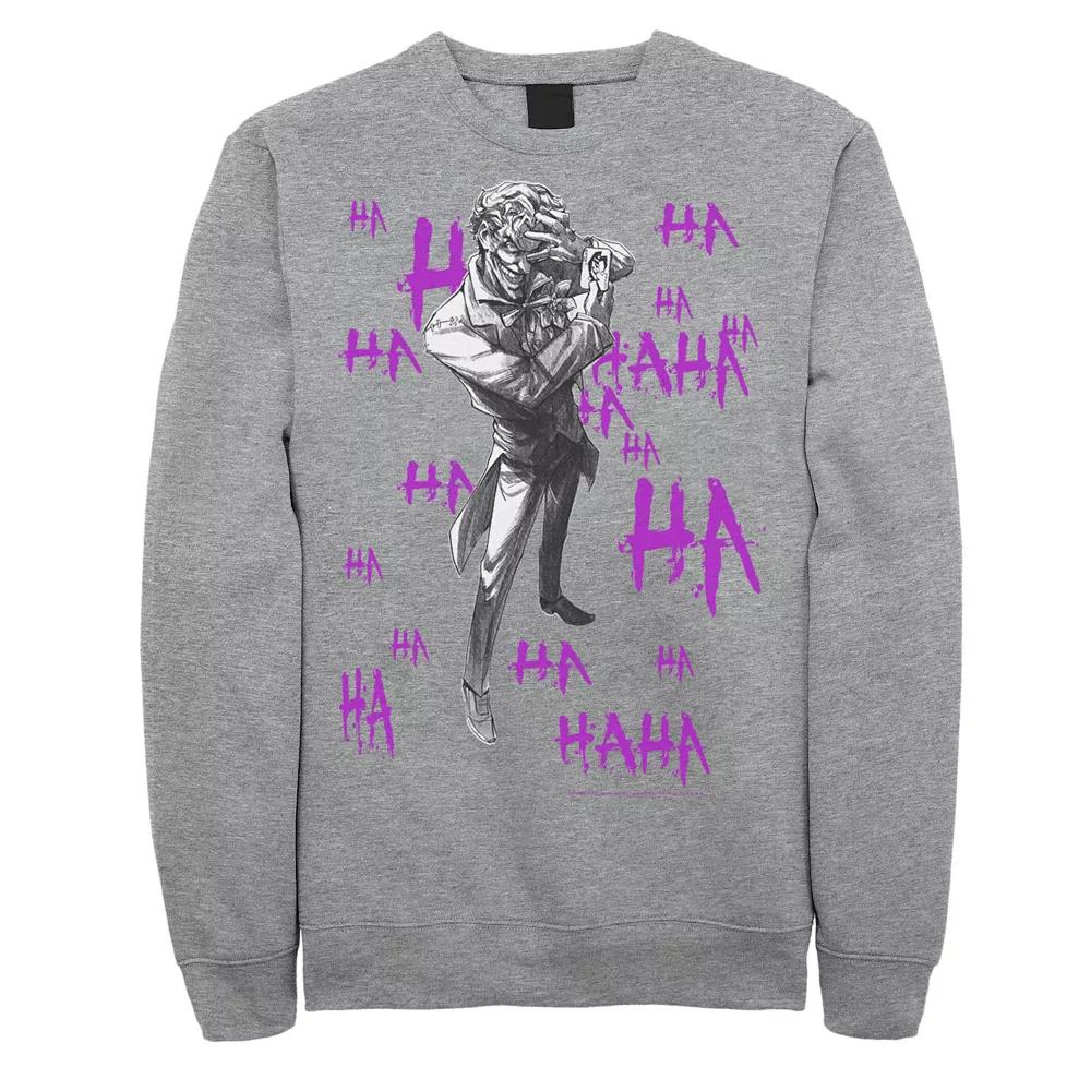 Men's DC Comics Joker HAHAHA Portrait Sweatshirt,  Product Image