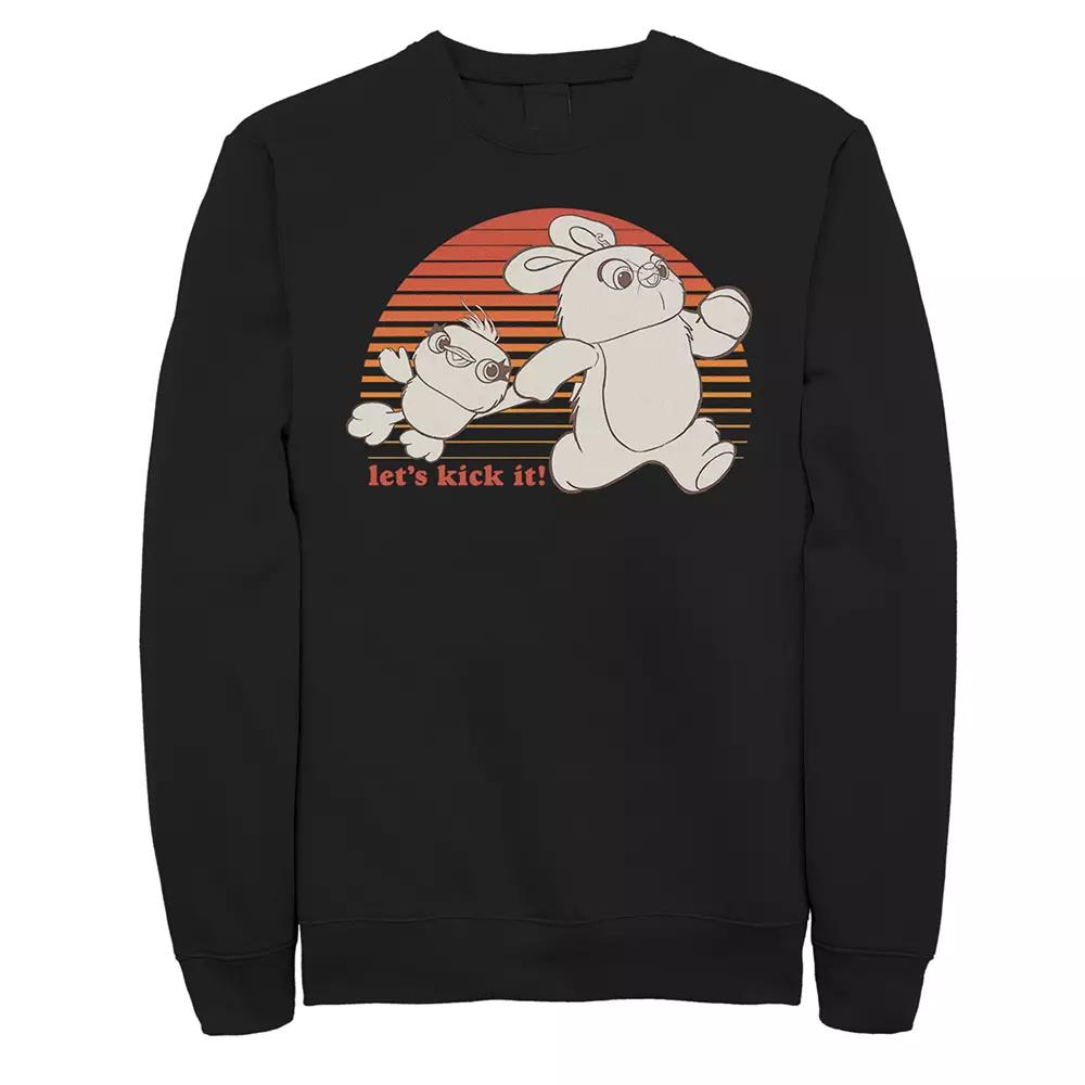 Juniors' Disney Pixar Toy Story 4 Juniors' Ducky & Bunny "Lets Kick It" Sweatshirt, Girl's,  Product Image