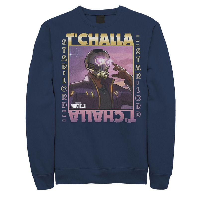Men's Marvel What If T'Challa Star Lord Poster Sweatshirt,  Product Image