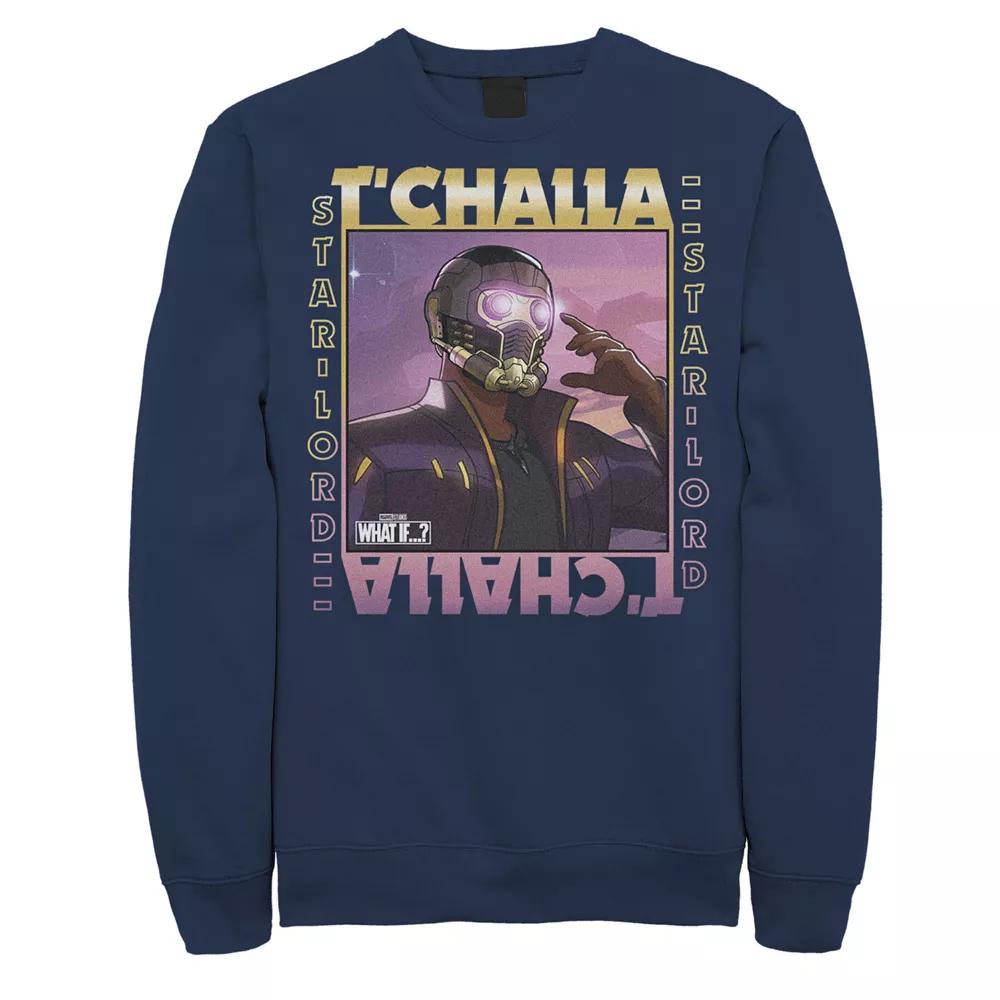Men's Marvel What If T'Challa Star Lord Poster Sweatshirt,  Product Image