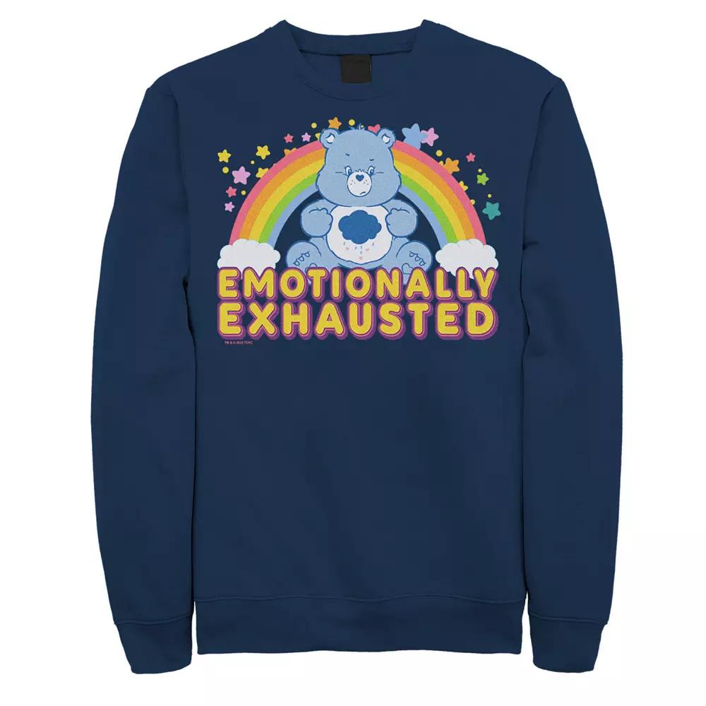 Men's Care Bears Emotionally Exhausted Graphic Fleece,  Product Image