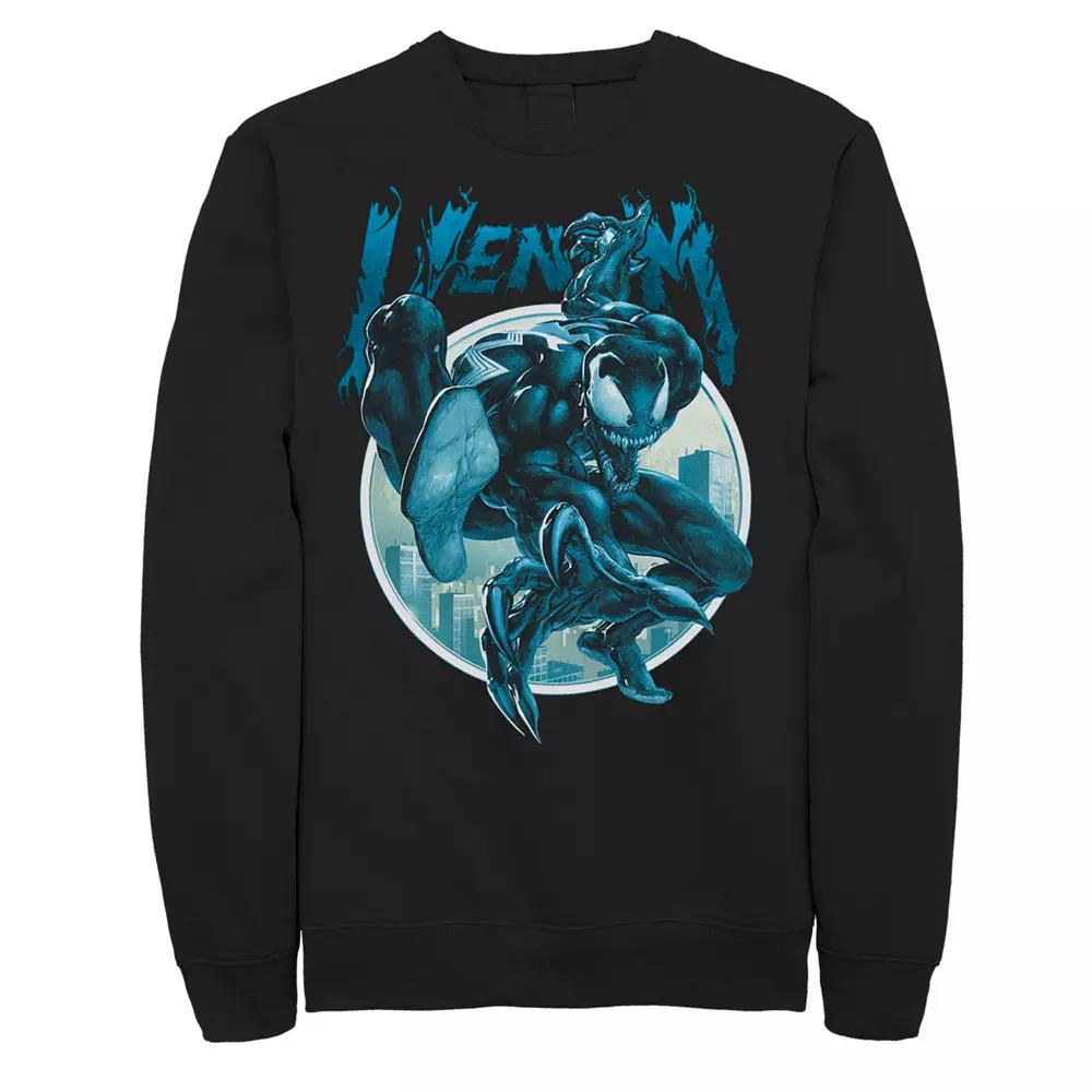 Men's Marvel Venom Deep Blue Circle Logo Sweatshirt,  Product Image