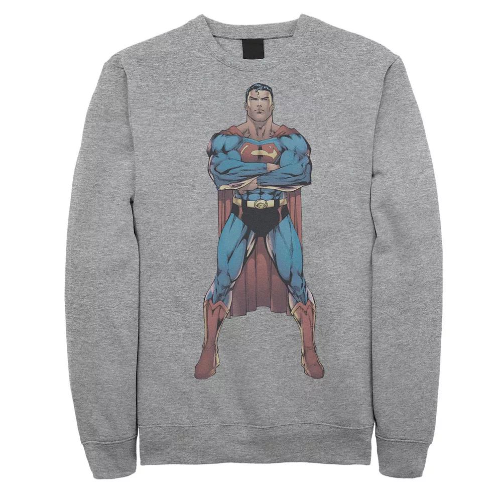 Men's DC Comics Superman Power Stance Comic Poster Sweatshirt,  Product Image