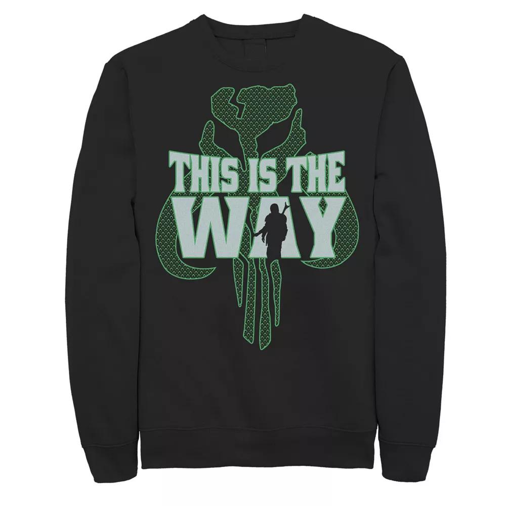 Men's Star Wars: The Mandalorian This Is The Way Logo Silhouette Sweatshirt, Size: XL, Black Product Image