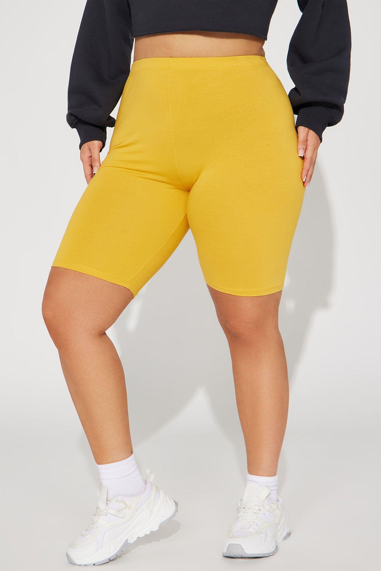 Natalee Biker Shorts - Mustard Product Image