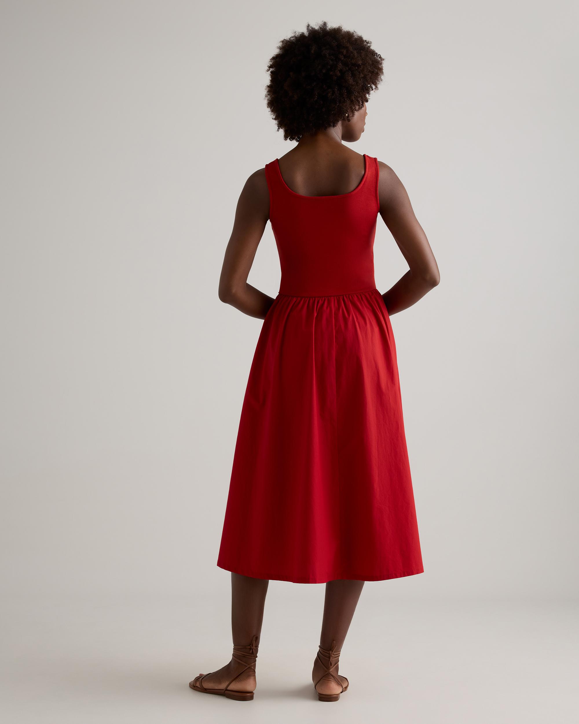 Quince | Women's Cotton Mixed Media Tank Top Dress Cotton/Modal Product Image