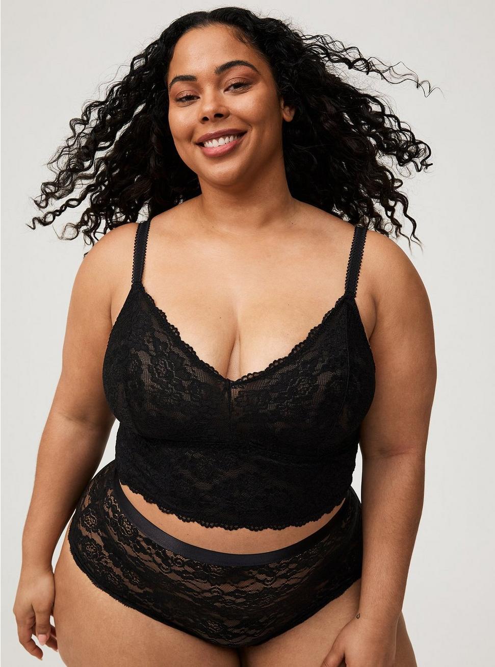 Unlined Lace Crop Bralette Product Image