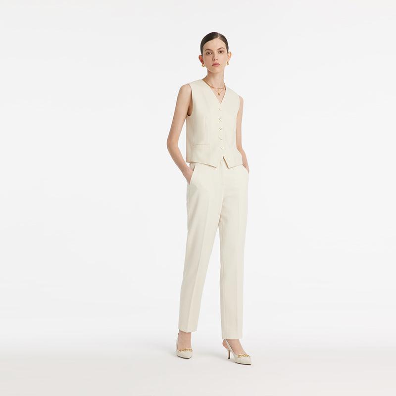 Worsted Wool Single-Breasted Women Vest Product Image