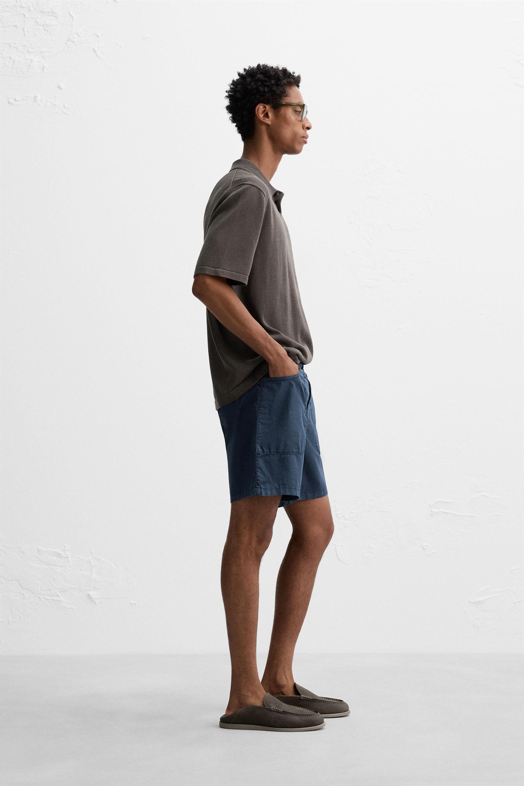 COTTON BLEND KNIT POLO SHIRT Product Image