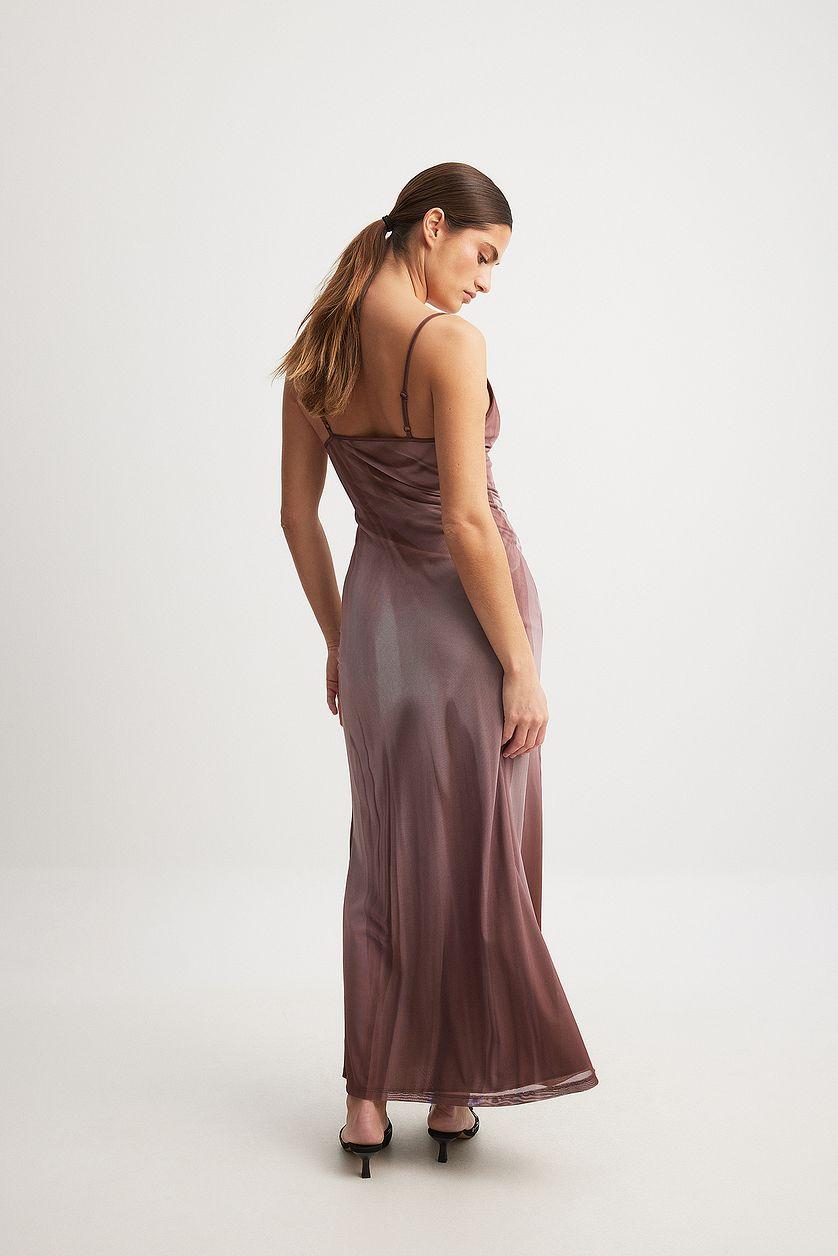Waterfall Mesh Maxi Dress Product Image