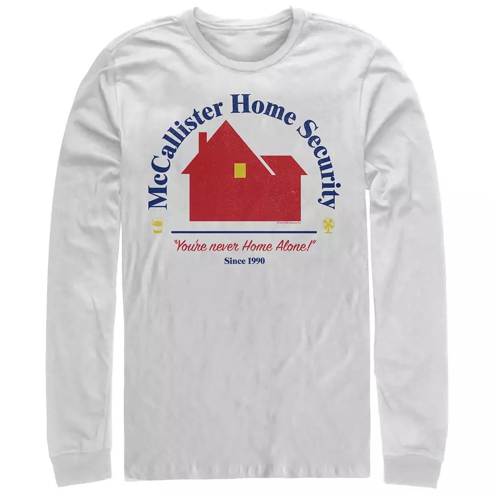 Big & Tall Home Alone McCallister Home Security Logo Long Sleeve Graphic Tee, Men's,  Product Image