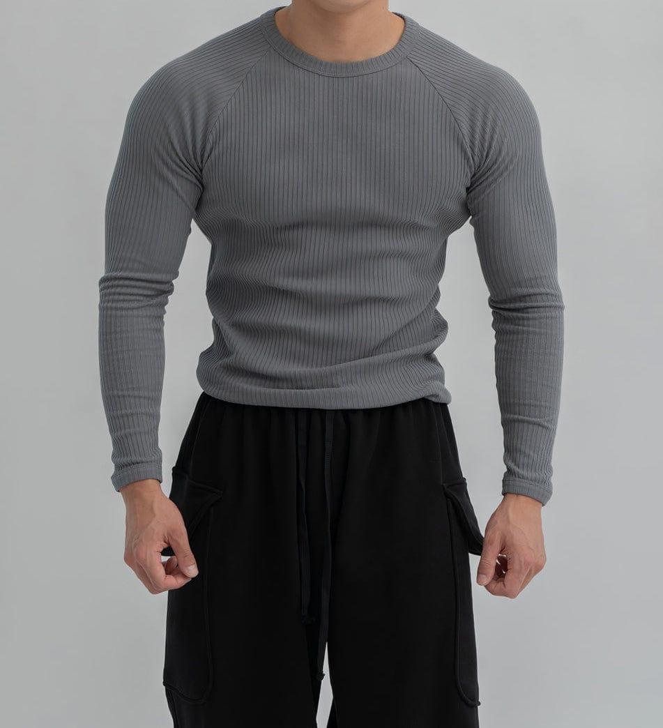 RT No. 12561 VERTICAL KNIT SLIM LONGSLEEVE Product Image