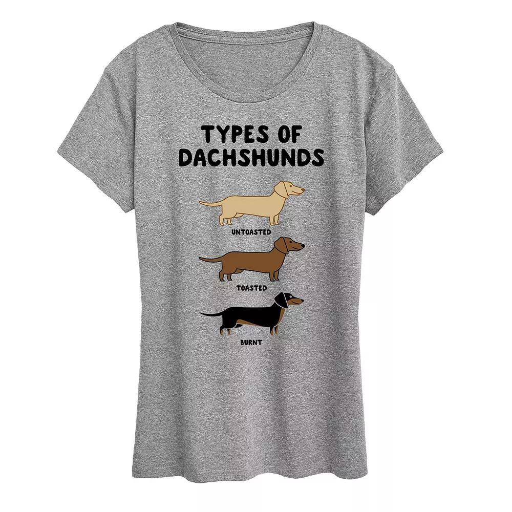 Women's Types Of Dachshunds Graphic Tee,  Product Image