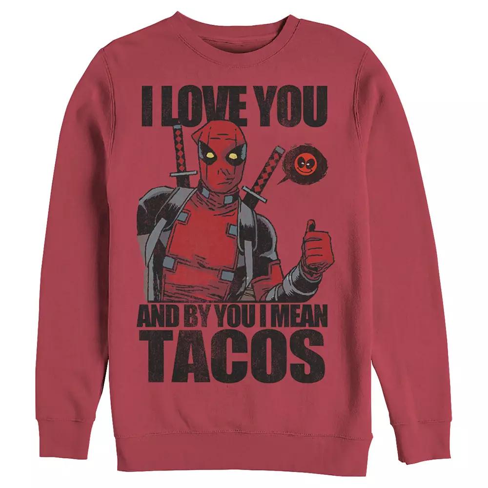 Disney's Deadpool I Love You And By You I Mean Tacos Men's Graphic Fleece,  Product Image