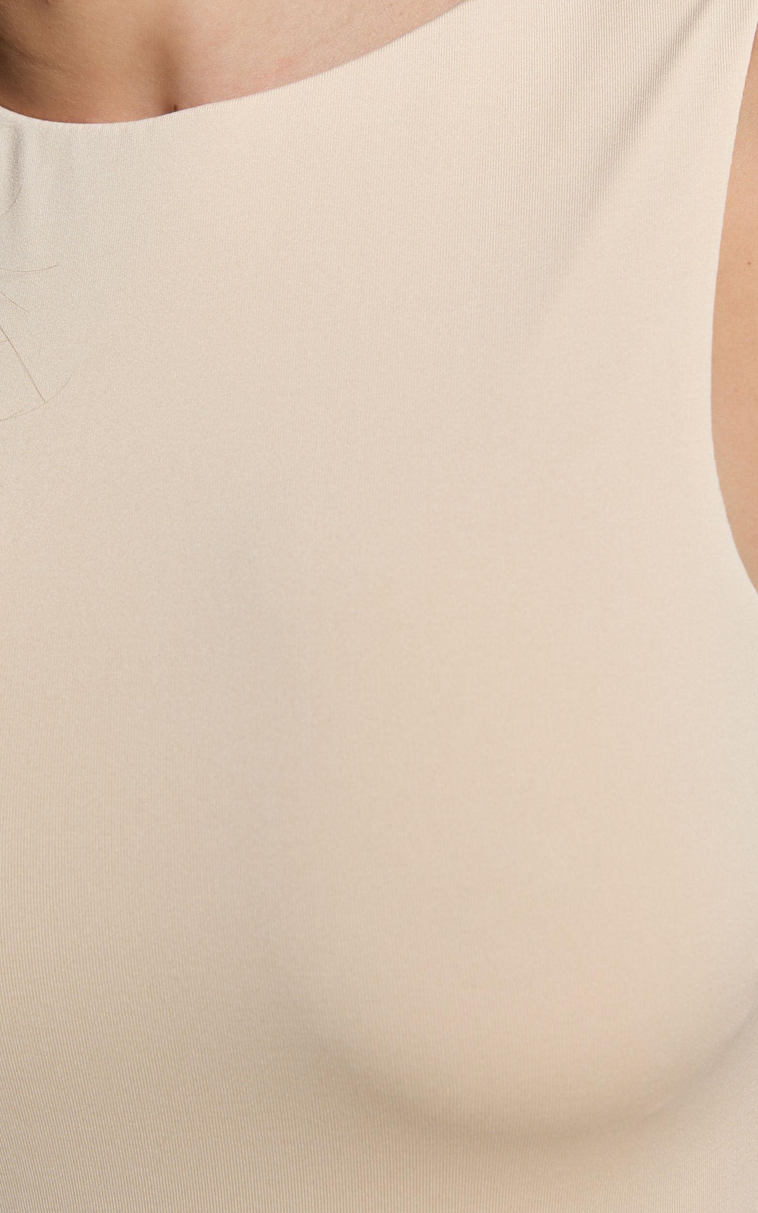 Ollie Bodysuit - Boat Neck Low Back Bodysuit in Stone Product Image