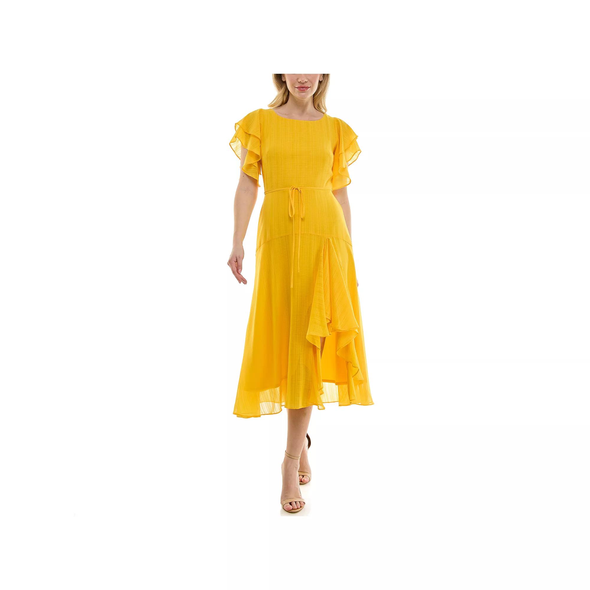 Women's Maison Tara Flutter Sleeve Midi Dress,  Product Image